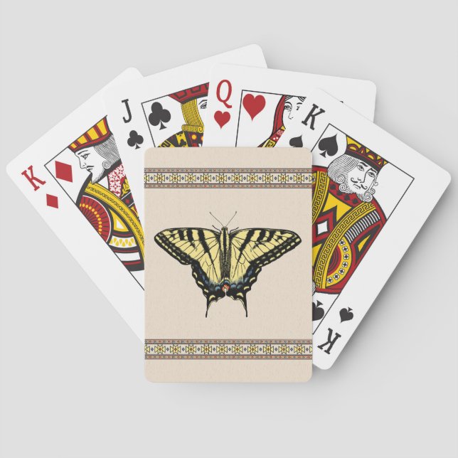 Sydvästlig gul svalstjärtfjäril  casinokort (Baksidan)