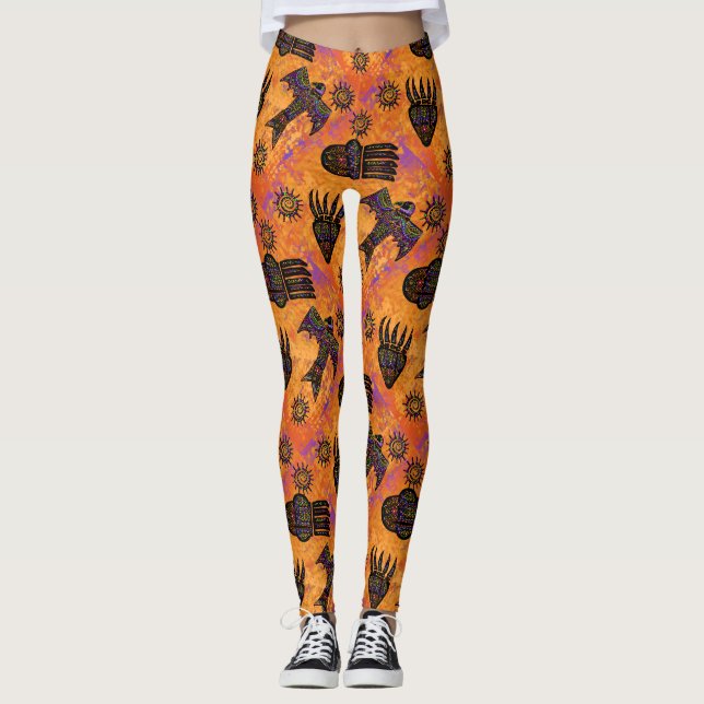 Sydvästlig konst leggings (Framsida)