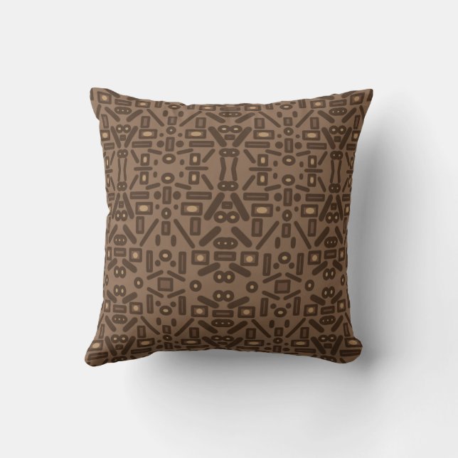 Sydvästlig Tribal Abstrakt Mönster Art Design  Kudde (Baksida)