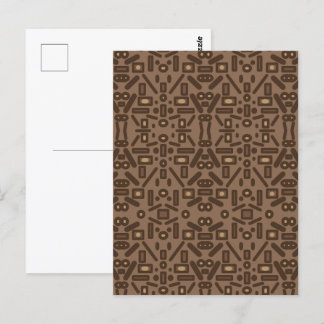 Sydvästlig Tribal Abstrakt Mönsterkonst Design Vykort