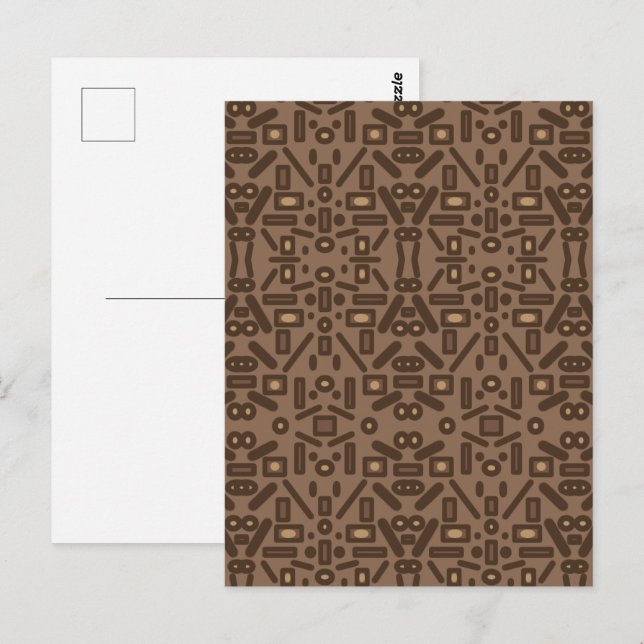 Sydvästlig Tribal Abstrakt Mönsterkonst Design Vykort (Fram/baksida)