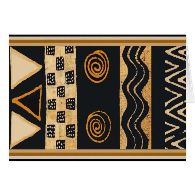 Sydvästlig tribal design i indianstil hälsningskort (Framsidan Horizontal)