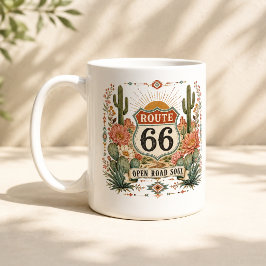 Sydvästliga ökenrutt 66 souvenir kaffemugg