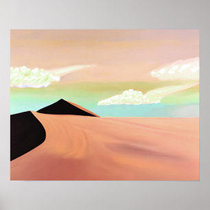 Sydvästliga öknen med Dunes Minimalist Art Poster