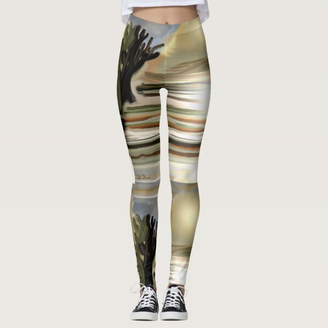Sydvästra Abstrakten Art Leggings (Framsida)