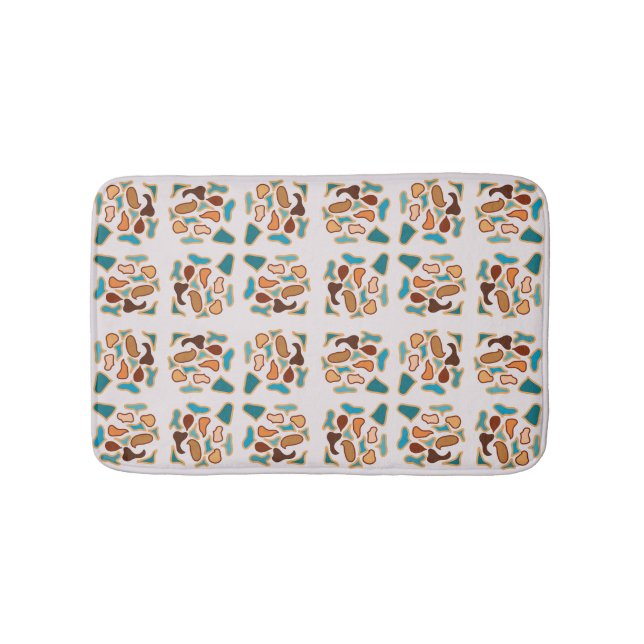 Sydvästra Abstrakten Earth Tone Mönster Art Badrumsmatta (Framsidan)