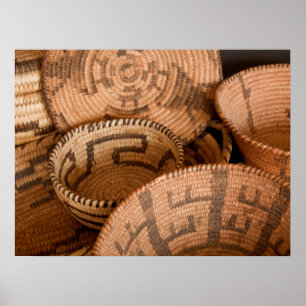Sydvästra Amerikanska Woven Basket Poster