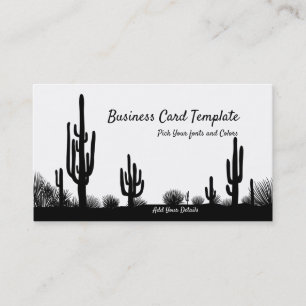 Sydvästra Arizona Cactus Desert Sunset Visitkort