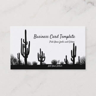Sydvästra Arizona Cactus Desert Sunset Visitkort