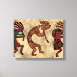 Sydvästra Arizona Kokopelli Native American Canvastryck