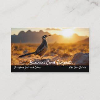 Sydvästra Arizona Sunrise Roadrunner Visitkort