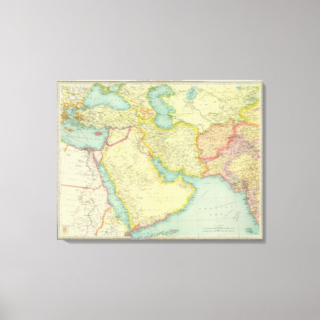 Sydvästra Asien Canvastryck (Framsida)