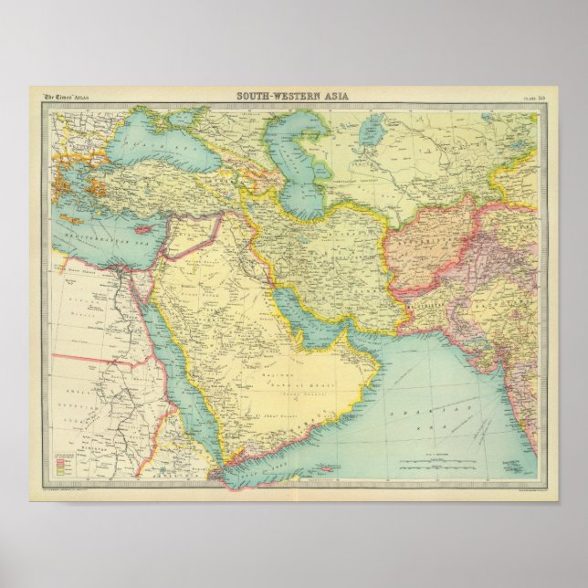 Sydvästra Asien Poster (Framsidan)