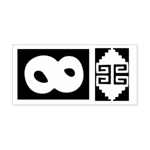 Sydvästra Aztec nummer 8 Design Frimärke Verktyg Stämpel
