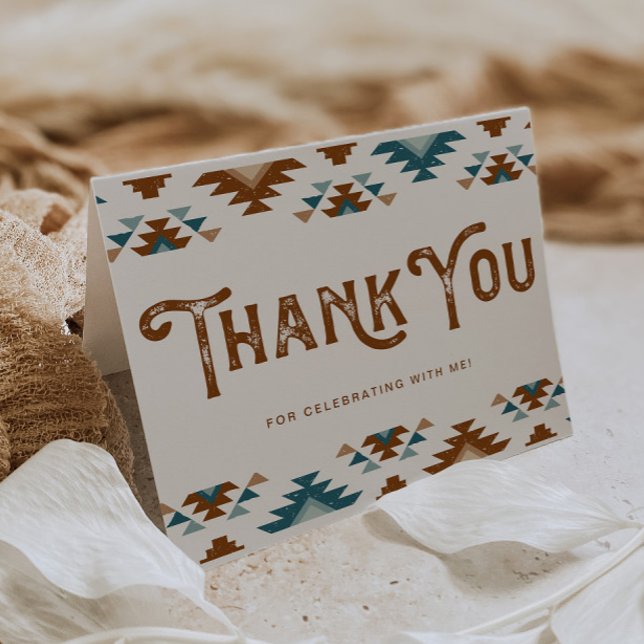 Sydvästra babyskor, Tack | Cowboy Baby Kort (Skapare uppladdad)