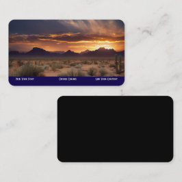 Sydvästra bergens ökensolnedgång visitkort