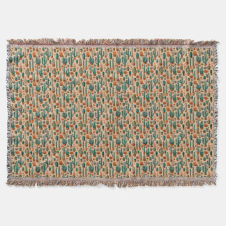 Sydvästra Cactus Blanket med Tassels Filt