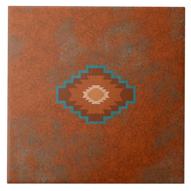 Sydvästra Canyons Diamond Geometric Mönster Kakelplatta (Framsidan)