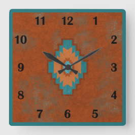 Sydvästra Canyons Geometric Regular Stil Fyrkantig Klocka