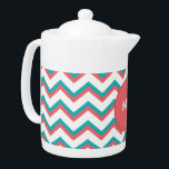 Sydvästra Chevron Mönster<br><div class="desc">Snyggt och trendig modern zigzag Chevron mönster. Här i Brick Orange och Aqua Grönt för den Chicen ser Chevron Two Tone Mönster</div>