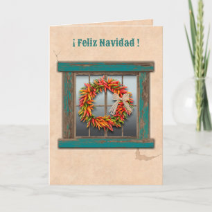 Sydvästra Chile Utandning Rustic Blue Window Helgd Kort