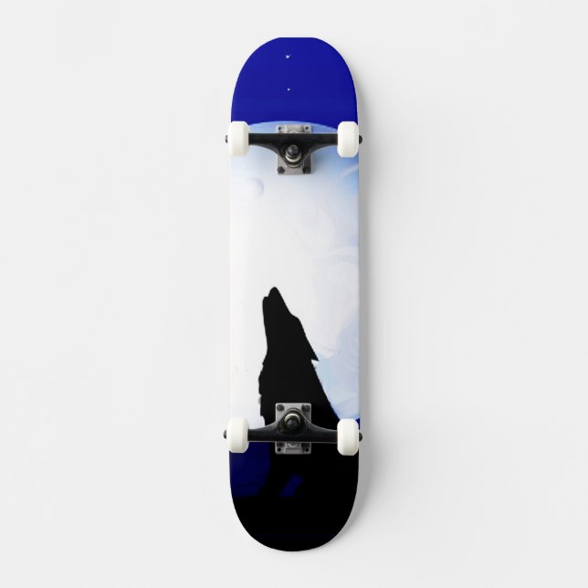 Sydvästra Coyote Howling vid Måne Skateboard Bräda 20,5 Cm (Framsida)