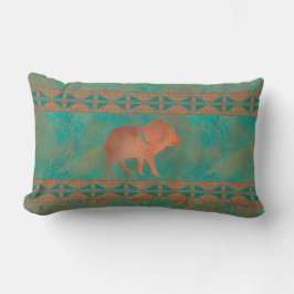 Sydvästra Cute Baby Javelina Copper Teal Lumbarkudde