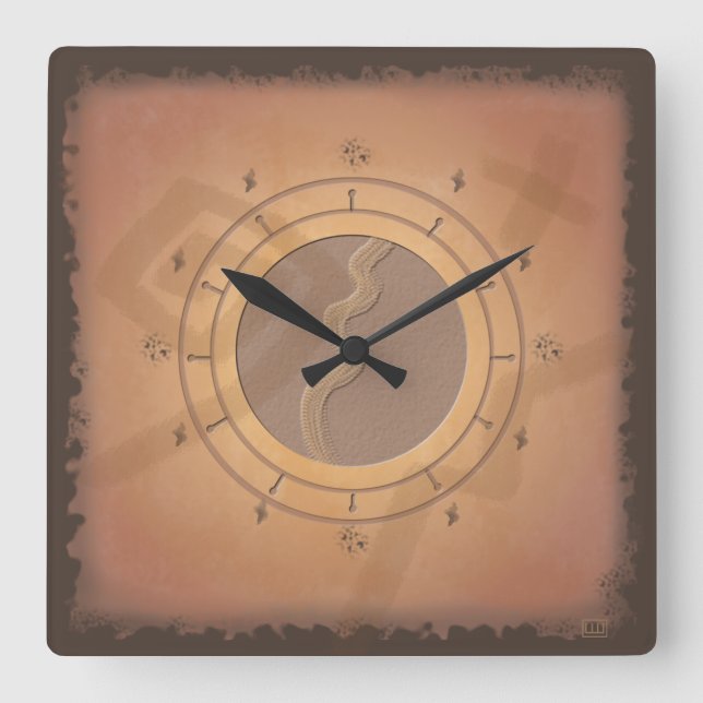 Sydvästra Desert-klocka Fyrkantig Klocka (Framsida)