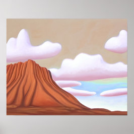 Sydvästra Desert och Mesa Minimalist Art Poster