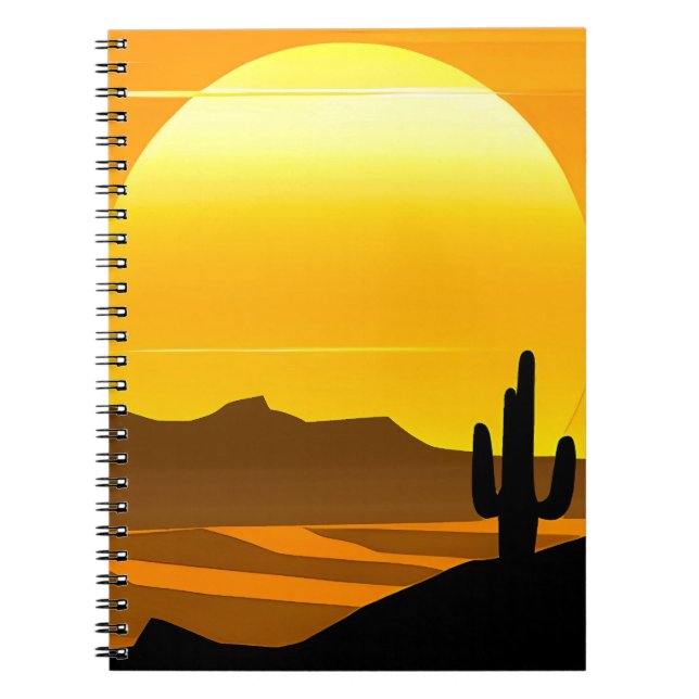 Sydvästra Desert Sunset med Mesas Anteckningsbok (Framsidan)