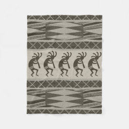 Sydvästra Design Kokopelli-stammen Aztec Mönster Fleecefilt