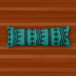 Sydvästra Design Teal Mönster Kroppskudde