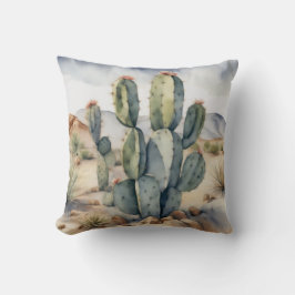 Sydvästra Dreams Cactus Watercolor Kudde