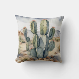 Sydvästra Dreams Cactus Watercolor Kudde