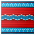 Sydvästra floden Canyon Geometric Red Turcos Kakelplatta<br><div class="desc">En originell geometrisk utformning i sydvästra stil i pulserande rött och turkos färg som representerar Colorado River och lagrar i Grand Canyon, monsunmoln och regn som inspirerats av miljön nära konstnärens hem. Ditt köp av min design på Zazzle-produkter hjälper mig att försörja mig som konstnär! Artellus Artworks™ har originalkonst och...</div>