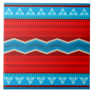 Sydvästra floden Canyon Geometric Red Turcos Kakelplatta