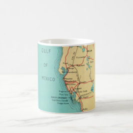 Sydvästra Florida Vintage Karta vykort Mugg