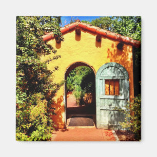 Sydvästra Garden Arched Door Square Magnet