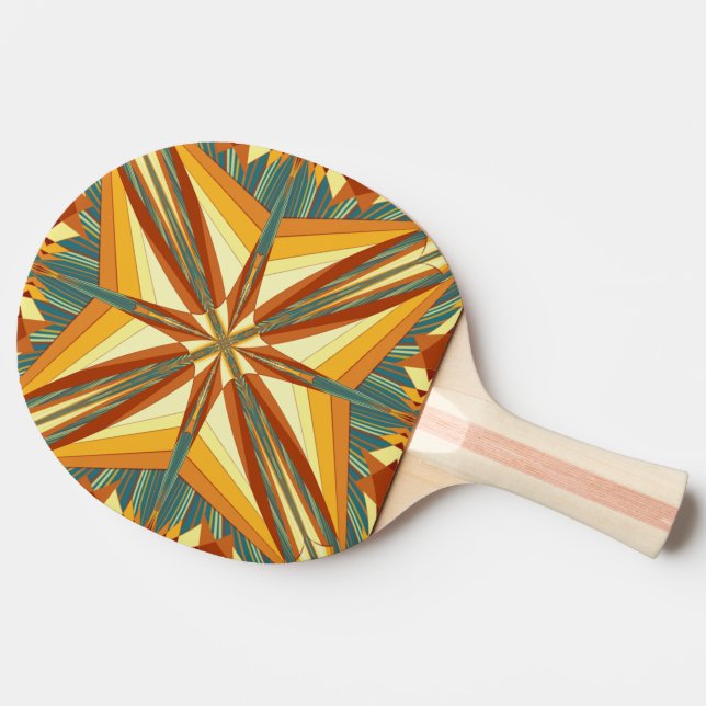 Sydvästra Golden Sol Rays indisk Blanketdesign Pingisracket (Sidan)
