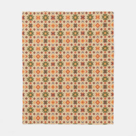 Sydvästra Grönten och Orangen Fleecefilt