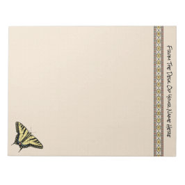 Sydvästra Gulten Swallowtail Butterfly Anteckningsblock