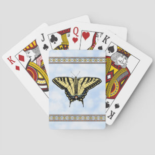 Sydvästra Gulten Swallowtail Butterfly Blå himmel Casinokort