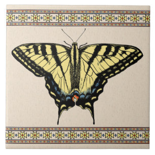 Sydvästra Gulten Swallowtail Butterfly Kakelplatta