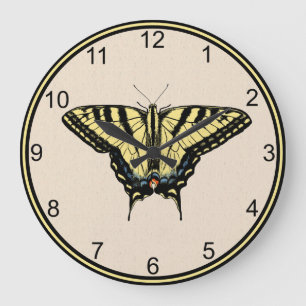 Sydvästra Gulten Swallowtail Butterfly Stor Klocka