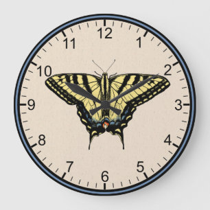 Sydvästra Gulten Swallowtail Butterfly Stor Klocka