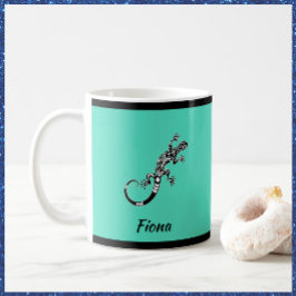 Sydvästra havets Grönt och Svarta Gecko Kaffemugg