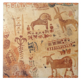 Sydvästra indianpetroglyfer kakelplatta