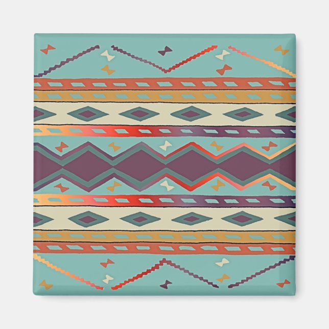 Sydvästra indiska Blanket Design Magnet (Framsidan)