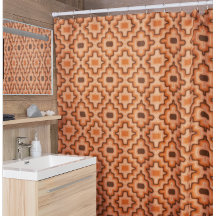 Sydvästra Inspired Retro Mönster Shower Curtain