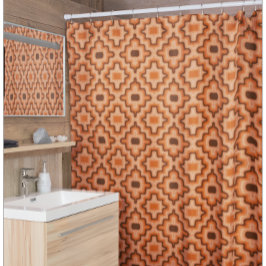 Sydvästra Inspired Retro Mönster Shower Curtain